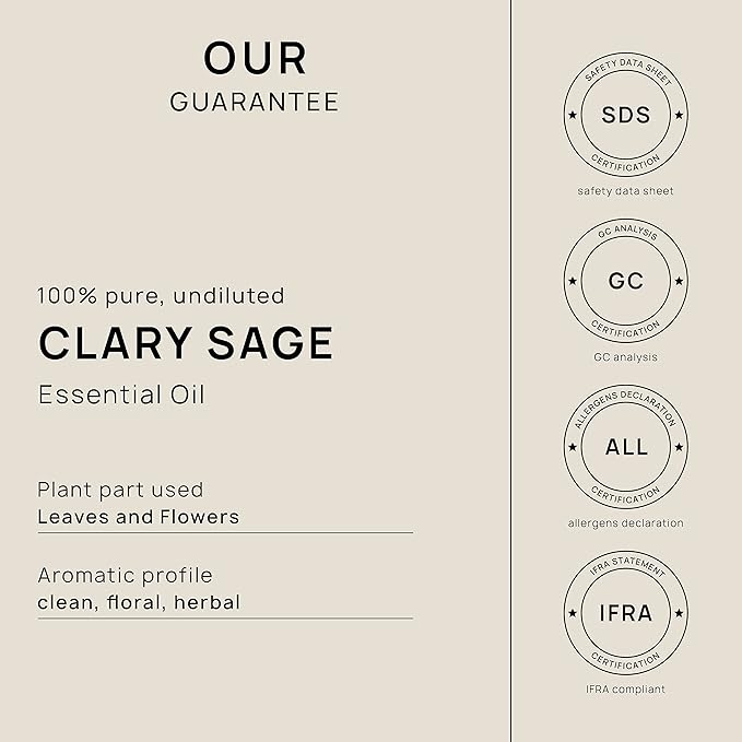 VINEVIDA Clary Sage Essential Oil - Gallon Undiluted - Bulk for Soap Making & Candle Scents - 8 lbs