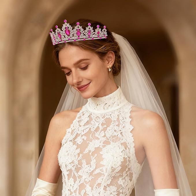 Princess Tiara and Crown for Women Wedding Tiaras for Bridal Tiaras and Crystal Crowns Rhinestone Headband Metal Hair Accessories for Costume Birthday Party Prom Gifts