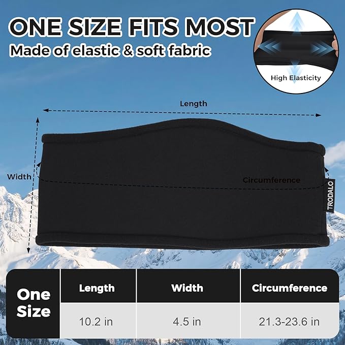 Winter Warmers Headbands for Women Men Soft Cold Weather Ear Headband Fleece Ear Muffs for Running Cycling Ski Hike