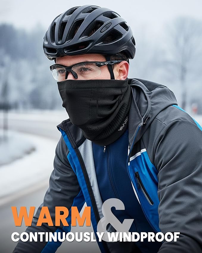Winter Neck Warmer Gaiter Ski Face Mask, Breathable Fleece Balaclava Windproof Cold Weather Scarf