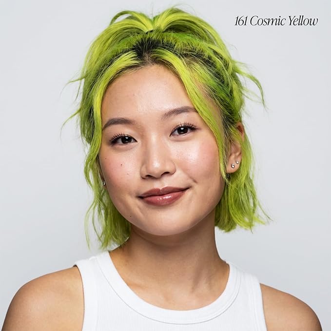Adore Semi Permanent Hair Color (161 Cosmic Yellow) | Vegan & Cruelty-Free Yellow Hair Dye | No Ammonia, No Peroxide, No Alcohol | 4 Fl Oz (Pack of 1)