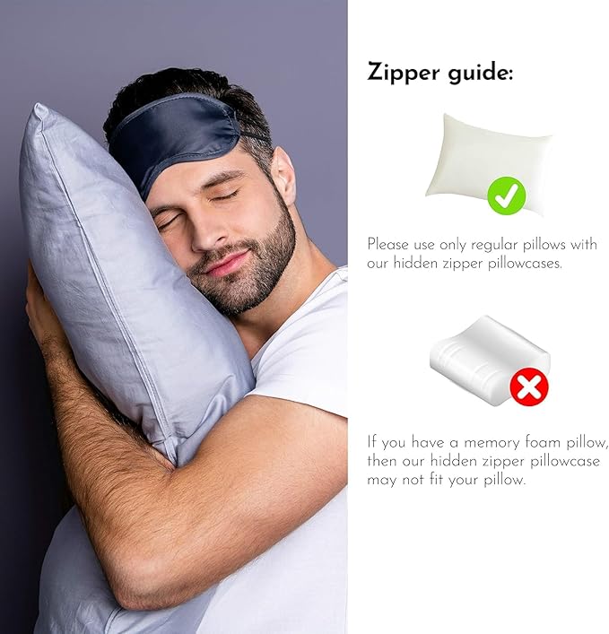 Anti Acne Pillowcase - Standard Size 20"x26" with Zipper, Premium 75% Viscose Derived from Bamboo, 25% Modal Blend, Beige, 1 Piece - Cooling Silky Satin Pillow Case - Oeko-TEX Certified