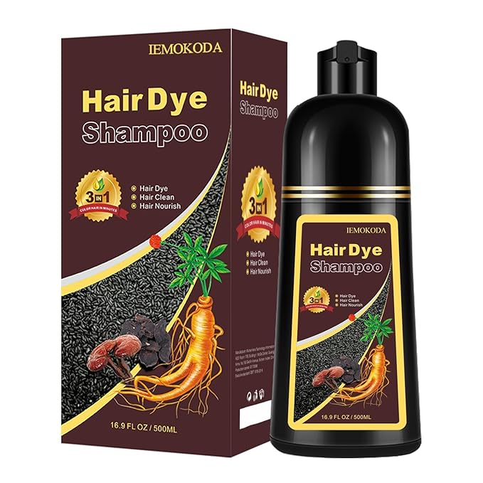 Purple Hair Dye Shampoo 3 in 1 for Vibrant Hair Color, Long-lasting & Natual Hair Color Shampoo, Herbal Ingredients Natural Shampoo Hair Dye Effect in Minutes, Gifts for Men Women 500ml