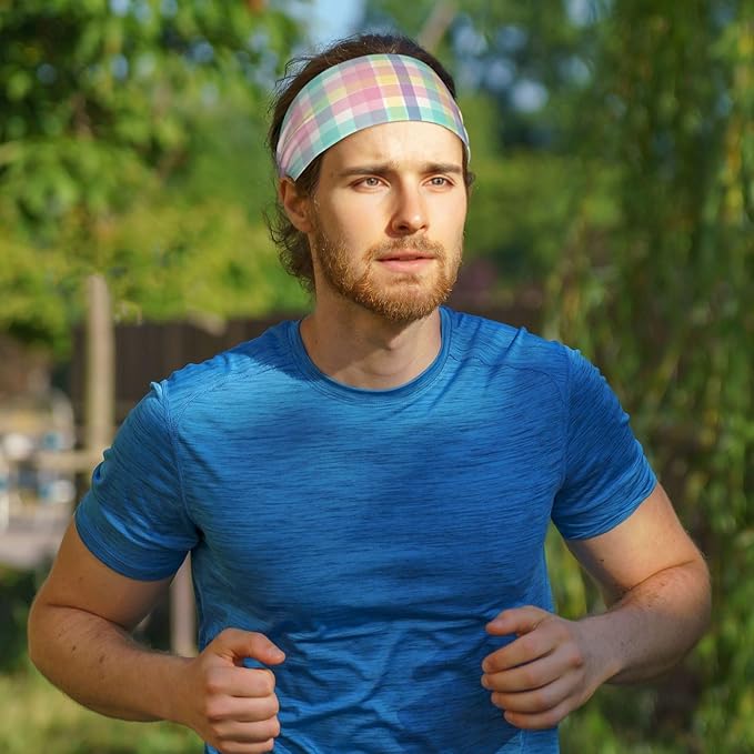 Easter Bunny & Eggs Style Sports Headband for Men Women Moisture Wicking Sweatband for Basketball, Running, Gym