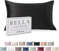 Bella Coterie Luxury Silk Pillowcase for Hair and Skin | 30 Momme | 100% Pure 6A Mulberry Silk | Super Soft | Perfectly Plush [King, Jet Black]