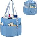 Mesh Shower Caddy Portable, Travel Toiletry Bag for Women Men, Large Capacity Shower Bag Quick Dry Bathroom Bag for Dorm, Gym, Bathroom, Camping, Beach, Swimming, Traveling, Blue