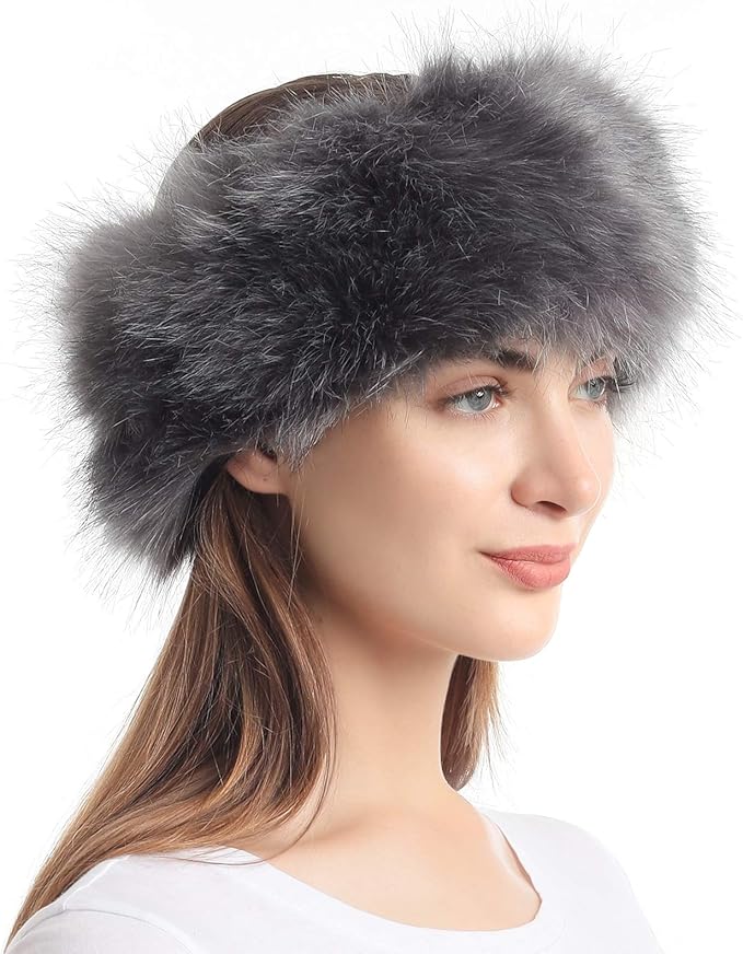 sy soul young Faux Fur Headband with Elastic for Women's Winter Earwarmer Earmuff