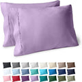 Bare Home Microfiber Pillow Cases - Standard/Queen Size Set of 2 - Cooling Pillowcases - Double Brushed - Lavender Pillowcases 2 Pack - Easy Care (Standard Pillowcase Set of 2, Lavender)