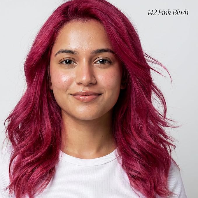 Adore Semi Permanent Hair Color (142 Pink Blush) | Vegan & Cruelty-Free Pink Hair Dye | No Ammonia, No Peroxide, No Alcohol | 4 Fl Oz (Pack of 1)