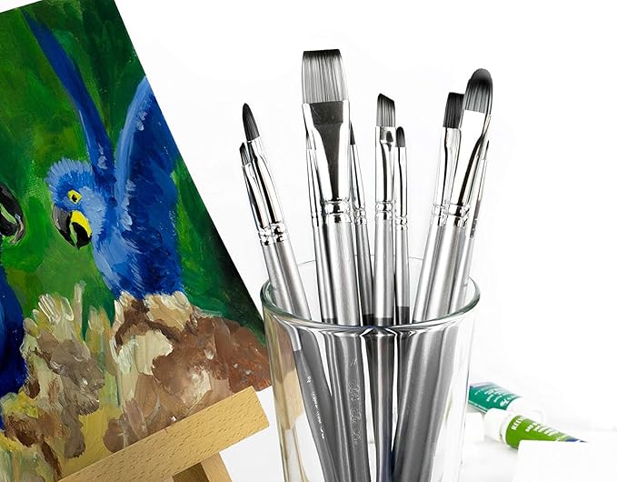 ADIS&Guys 10-Piece Professional Face & Body Painting Brush Set – Ideal for Acrylic, Oil & Watercolors, Perfect for Artists & Kids