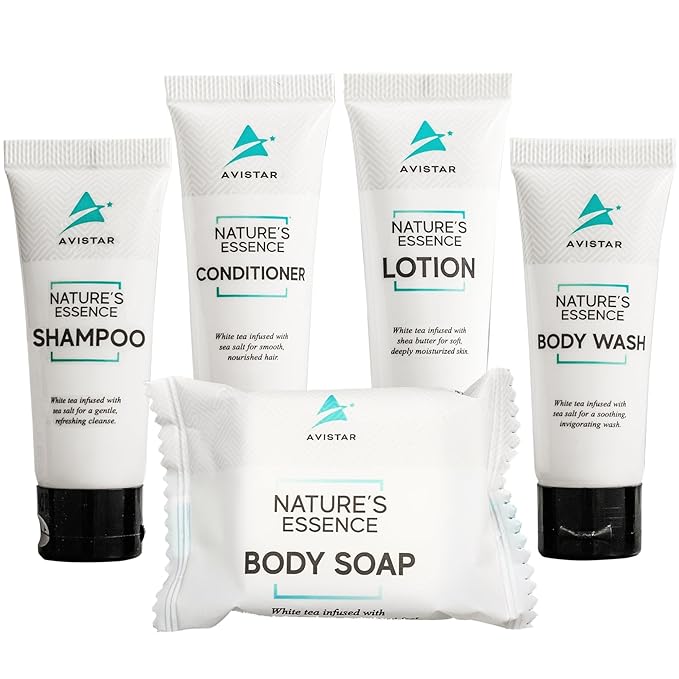 270 Piece Hotel Soap & Bulk Toiletries - Travel Essentials for Hosts & Guests - Hotel Shampoo & Conditioner Supplies for Guests, Hotel Toiletries Bulk Set, Mini Bulk Travel Size Toiletries