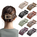 8 Pack French Flat Hair Clips for Women – Large Matte No-Slip Claw Barrettes for Thick & Thin Hair, Strong Hold Styling Accessories (Glossy Neutral)