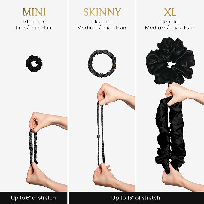 Silk Scrunchies for Women Ponytail Holders – Oversized Mulberry Silk Scrunchies – Extra Large No Damage Hair Ties for Curly, Thick, and Thin - Hair Accessories for Women – Blush Pink, XL By Curlfriend