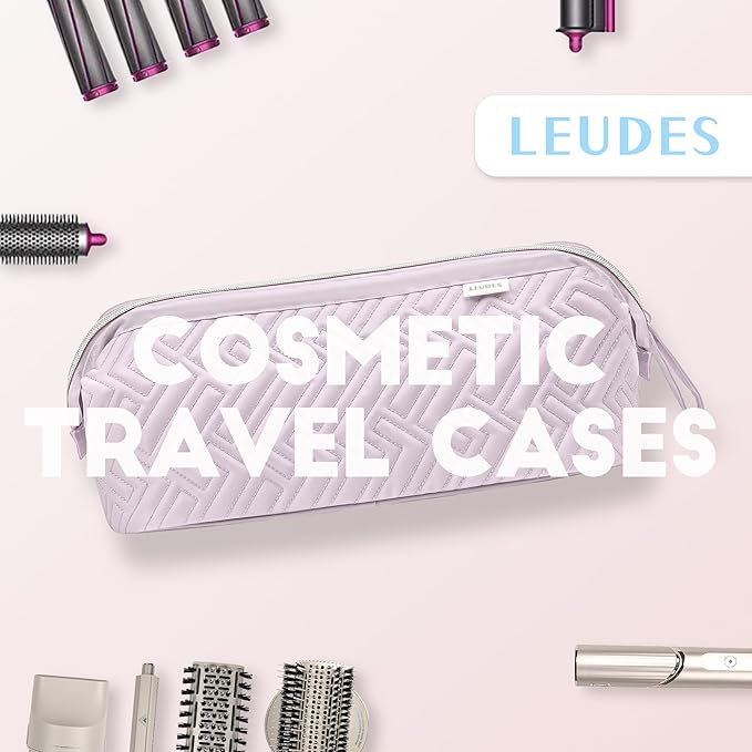 Leudes Hair Tools Travel Bag for Shark Flexstyle Carrying Case Portable Shark Hair Air Wrap Dryer Case Waterproof Dustproof Flat Curling Iron Travel Organizer (Lavender Violet)