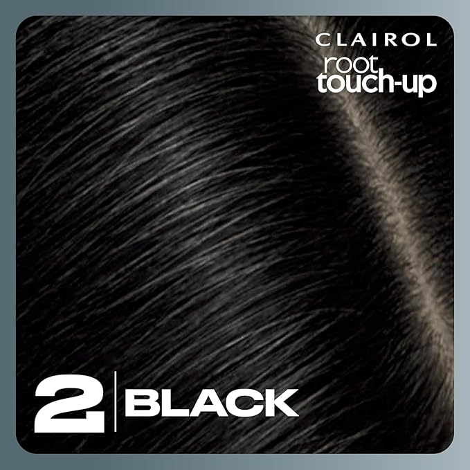 Clairol Root Touch-Up by Nice'n Easy Permanent Hair Dye, 2 Black Hair Color, Pack of 2 & Nice'n Easy Permanent Hair Dye, 2 Black Hair Color, Pack of 3