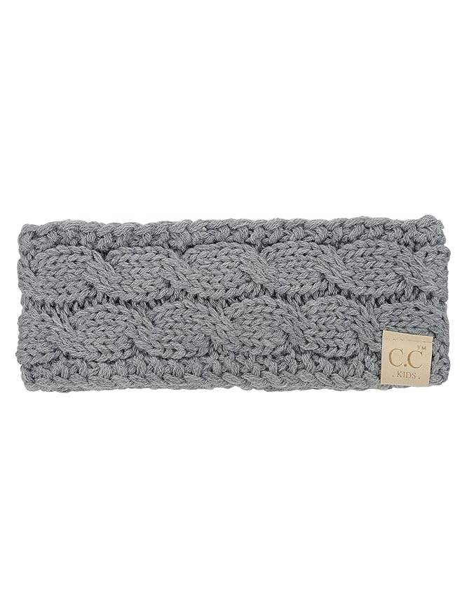 C.C Children's Kids' Winter Warm Cable Knit Fuzzy Lined Ear Warmer Headband