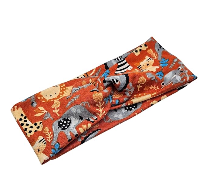 Soft Stretchy Headband, 3-in-1 Versatile Twist Style, One-Piece (Rusty Safari, Child)