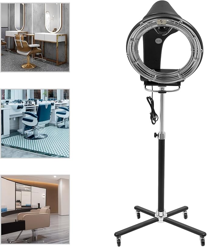 Hair Steamer Professional Salon Steamer,Stand Hair Dryer,Orbiting Rotating Hair Processor with Wheels,3 in 1 Orbiting Hair Dryer,HairDryer Accelerator, Perm Styling