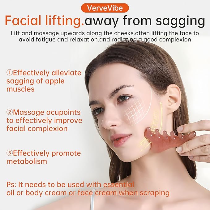 4-in-1 Acupressure Massage Comb - Portable Resin Scalp & Face Massager for Facial Toning, Head Relaxation, Eye Relief & Body Therapy | Bonus Lymphatic Drainage & Anti-Hair Loss (Pink)