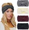 DRESHOW Knit Crochet Headband for Women Ear Warmer Soft Turban Stretch Warmer Headbands Winter Fashion Head Wrap