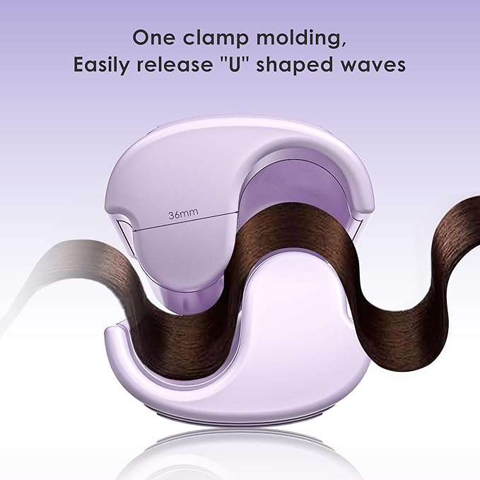 NOVUS Curling Iron Hair Crimper Waver - 1.4 Inch Anti-Scald Waves Curling Wand, Ionic Deep Waver Hair Curler Tool with Ceramic 2 Barrel for All Hair Types, Auto Shutdown Protection