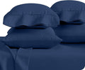 Bare Home Microfiber Bulk Pillow Cases - Standard/Queen Size Set of 4 - Cooling Pillowcases - Double Brushed - Dark Blue Pillowcases 4 Pack - Easy Care (Standard - 4 Pack, Dark Blue)