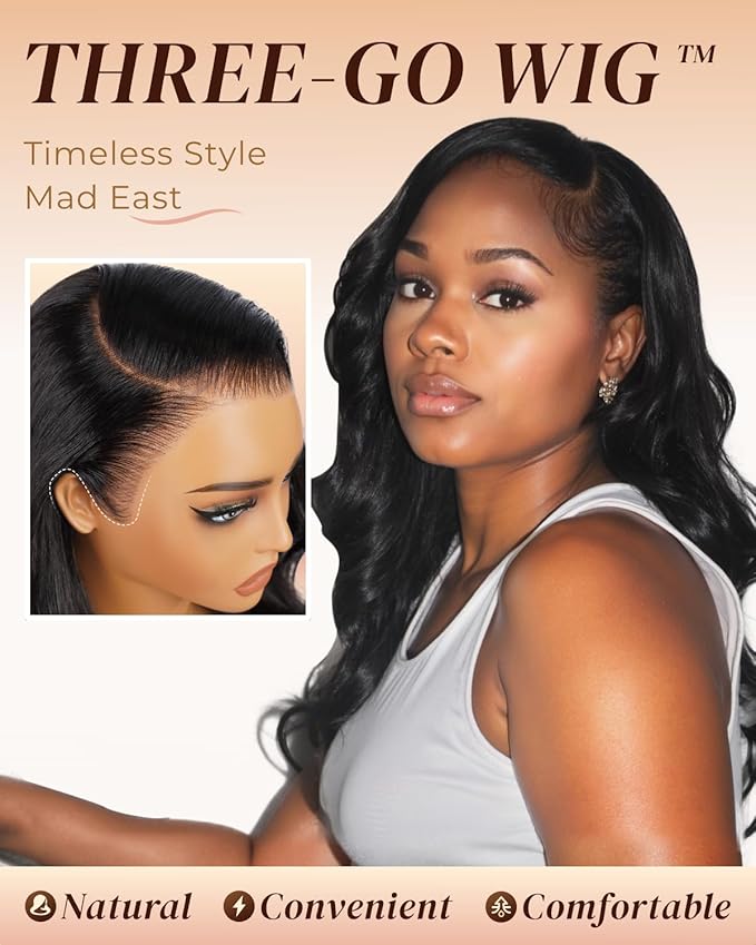 Arabella Hair 13x6 Lace Front Wigs Human Hair 210% Density Glueless Wig Human Hair 100% Body Wave Human Hair Wigs 12A Pre Plucked Pre-Bleached Pre-Cut Glueless Wig (20inch,13x6 body wave)