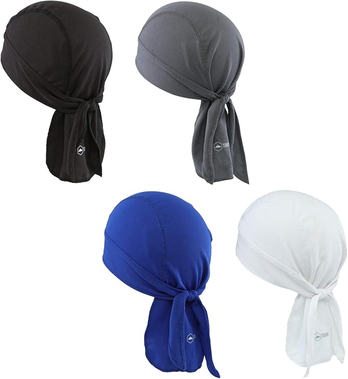 Cooling Helmet Liners - Do Rag Skull Caps for Men - Cooling Head Wraps, Hard Hat Liner - Motorcycle Pirate Bandana