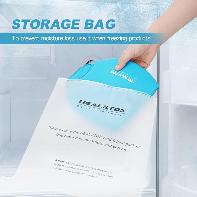 Head Ice Hat, Ice Cap for Head, Ice Head Wrap, Cold & Hot Therapy Reusable 360 Compression Flexible Ice Pack Wrap. Blue
