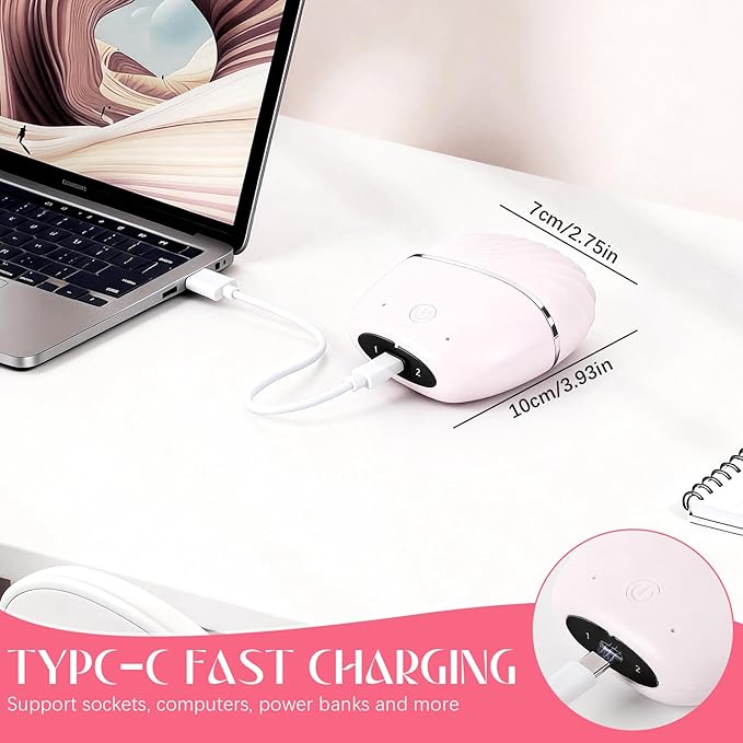Mini Straightener, New Rechargeable Wireless Portable Hair Straightener Comb, 3-Speed Temperature Control, Rapid Heating & Anti Scald Shell,Idea for Home Travel (Pink)