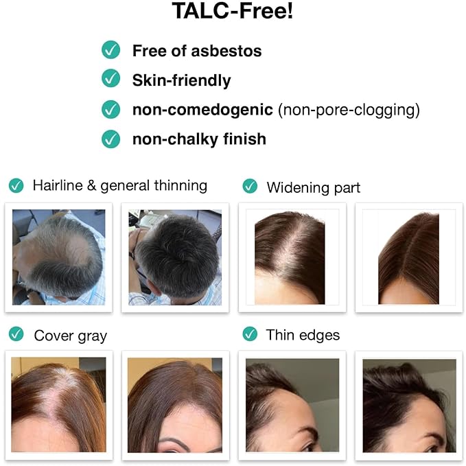 Caboki 10X Hair Volumizer for Thinning Hair: Root Touch Up, Fill in Hairline & Edges, Cover Bald Spots and Gray. TALC-Free, Healthful Powder for Men and Women. Light Auburn
