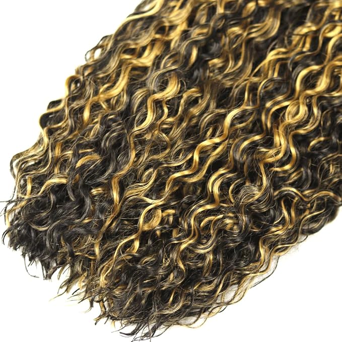 28 30 32 Inch Highlight Bundles Human Hair Blonde Deep Wave Bundle Brazilian Virgin Remy Hair Extensions Niegmeag 2 Tone Black and Honey Blonde Bundle P1B27 Color