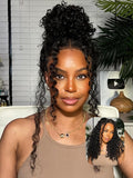 Julia Hair Bye Bye Knots Glueless Wig Curly Pre Cut Lace Front Wigs Human Hair for Women 12A Upgrade 7x5 Lace Closure Wig Pre Plucked with Pre Bleached Knots Put on and Go Natural Color 24 Inch