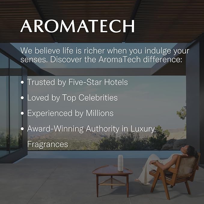 AromaTech White Tea and Thyme Aroma Essential Oil Blend: Luxury Hotel Inspired Aromatherapy with Tea Leaf, Fresh Thyme & Amber for Ultrasonic Diffusers & Nebulizers - 0.3 fl oz, 10 mL