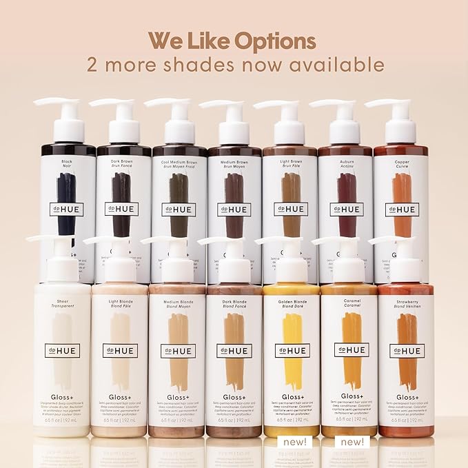dpHUE Gloss+, Dark Blonde - 6.5 oz (8-12 Applications) - Semi-Permanent Hair Color & Conditioner - Lasts Up to Eight Washes - Paraben, SLS & SLES Sulfate Free - Vegan, Leaping Bunny Certified