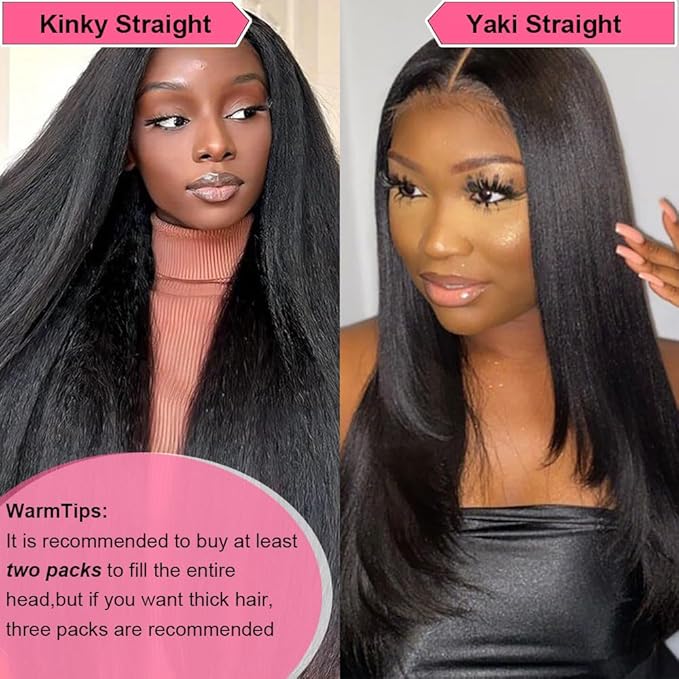 Yaki Straight Clip in Hair Extensions Real Human Hair 8Pcs Remy Human hair Clip ins for Women, Natural Soft Human Hair 120g 26inch #1B Natural Black