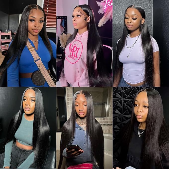 Straight Clip in Hair Extensions Real Human Hair 8Pcs Remy Human Hair Clip ins for Women, Natural Soft Silk Straight Human Hair 120g 24inch #1B Natural Black