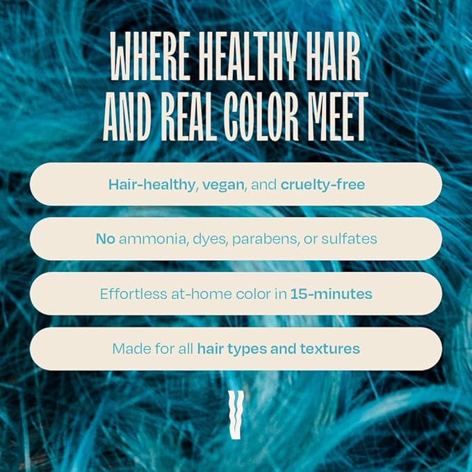 Overtone Daily Color Depositing Conditioner for All Hair: 8oz Temporary Coloring Conditioner with Shea Butter & Coconut Oil, Refresh Color & Prevent Fading, Vegan & Cruelty-Free, Vibrant Teal