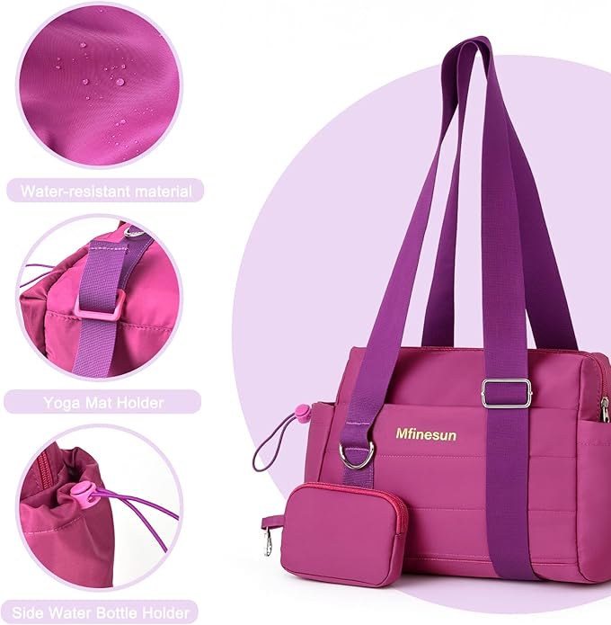 Crossbody Bags for Women, Trendy Everyday Purse Shoulder Bag, Mini Gym Bag with Wet Pocket and Coin Wallet