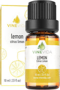 VINEVIDA Lemon Essential Oil 10 mL - Undiluted for Candle Making, Soap Making, DIY Candle Scents - Safe for Skin