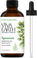 Spearmint Essential Oil – Pure and Natural Spearmint Aromatherapy Oil for Diffusers, Face and Skin Care, Hair and Scalp Blends, Massage, Soap and Candle Crafting – with Dropper, 4 fl oz