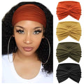 DRESHOW 4 Pack Turban Headbands for Women Wide Vintage Head Wraps Knotted Cute Hair Band Accessories