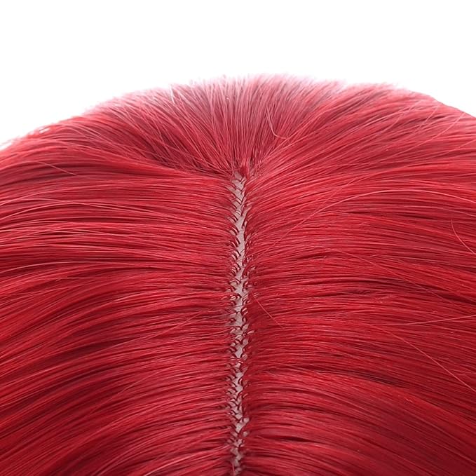 BERON 14 Inches 4th of July Wig Red White and Blue Wigs for Women Short Curly Red White and Blue Flag Wigs with Bangs for Daily Party Hairnet nclude