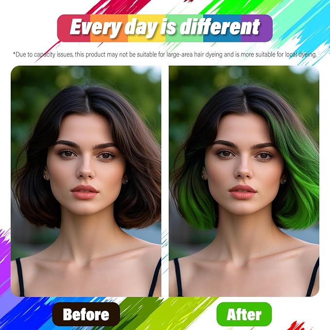 Halloween Hair Spray,Temporary Hair Color Spray for Women Kids Men,Washable Hairspray,Colored Hair Spray,Color Hairspray for Halloween,Party,Cosplay,Christmas Day (03#Green)