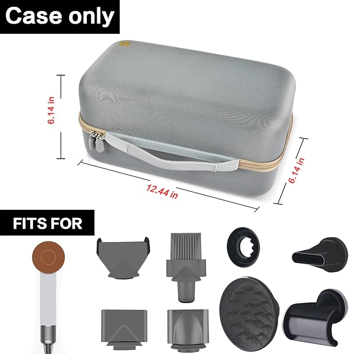 ANKHOH Case Holder Compatible with Dyson Supersonic Hair Dryer, Blow Dryer Storage Bag Fits for Dyson Supersonic Limited Gift Set Edition and Accessories(Box Only-Grey