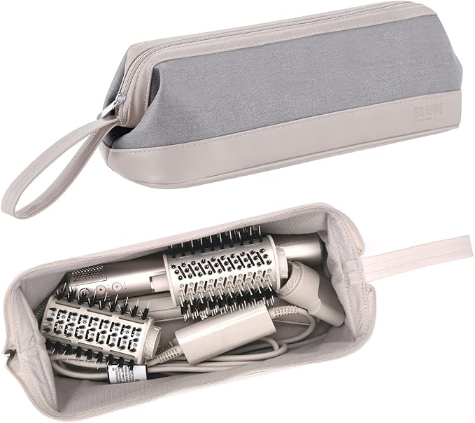 BUBM Travel Case for Dyson Airwrap Styler/Shark Flexstyle,Portable Carrying Case for Dyson Supersonic Hair Dryer,Waterproof Anti-Scratch Dustproof Protection Organizer Travel Storage Bag (Light Gray)