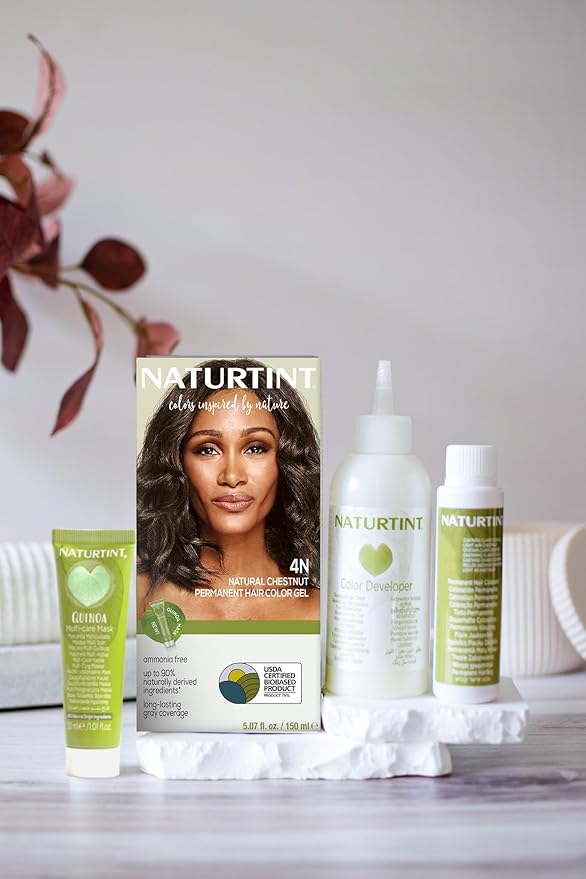 Naturtint 4N Natural Chestnut Permanent Hair Color (Pack of 6), Ammonia Free, Vegan, Cruelty Free, up to 100% Gray Coverage, Long Lasting Results (Packaging may vary)
