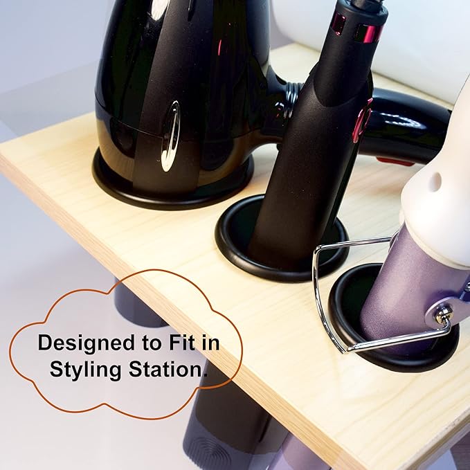 Salon Hair Styling Station Dryer Curling Iron Appliance Hot Iron Holder Tube Package Salon Station Organizer Hot Iron Holder Tube 3inch and 2pcs 2inch Open End