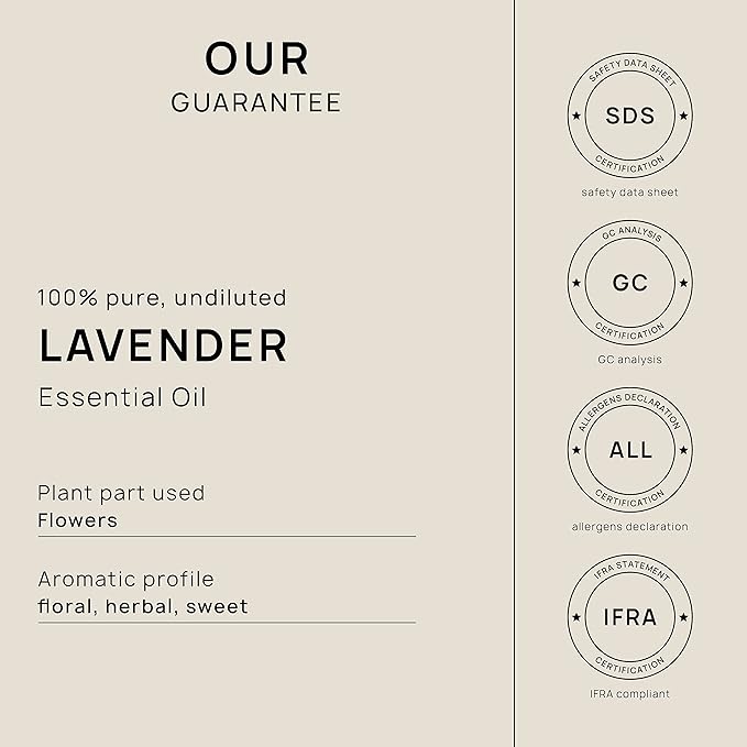 VINEVIDA Lavender 40/42 Essential Oil - Gallon Lavender 40/42 Oil Undiluted - Bulk Gallon Essential Oil for Soap Making Safe for Skin - DIY Candle Scents for Candlemaking Scents - 8 lbs