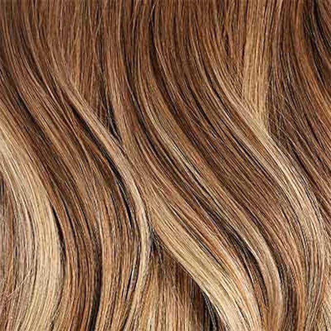 Luxy 100% Remy Human Hair – Halo Clip-In Hair Extensions –Natural Looking Volume & Length - One-Piece - Easy 5-Min Application 150 grams 12" Chestnut Brown Balayage